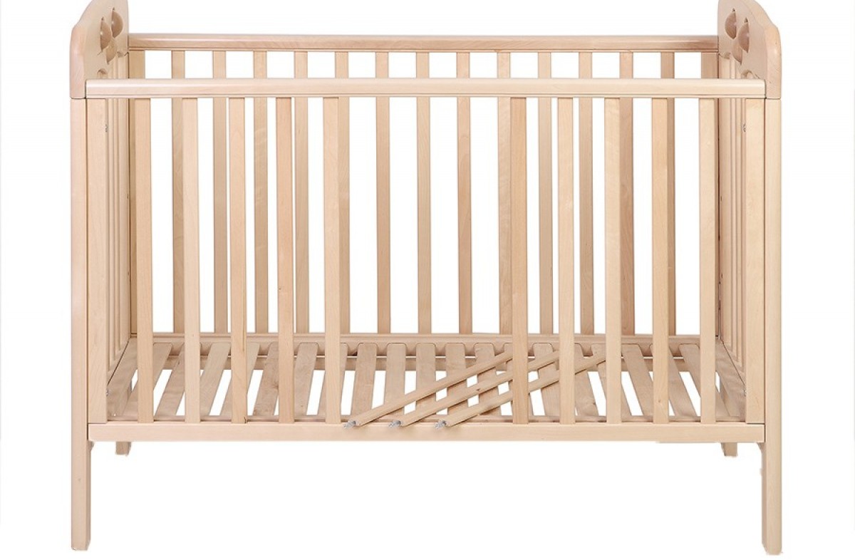 natural and white cot