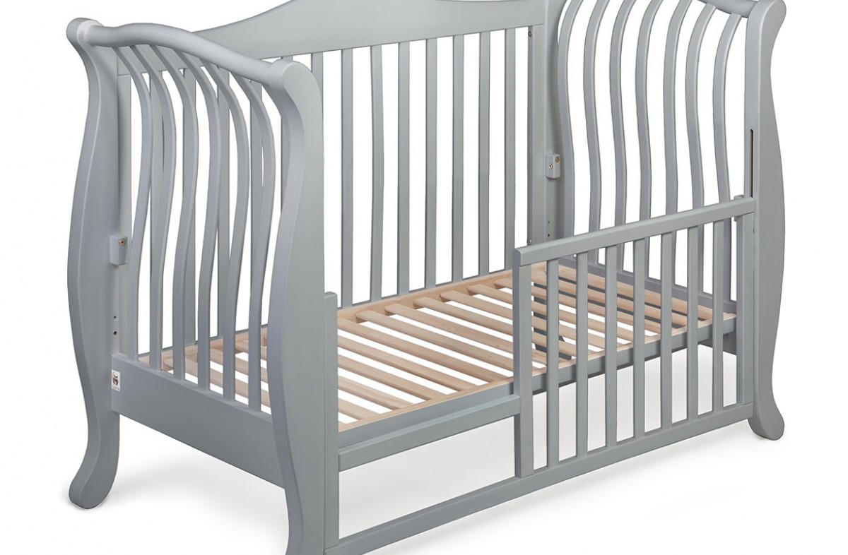 small grey cot
