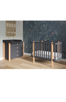 ANTHRACITE YappyÉtude baby cot and dresser