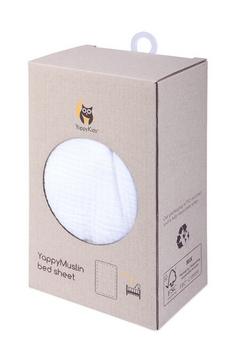 YappyWhite Muslin bed sheet 120*60